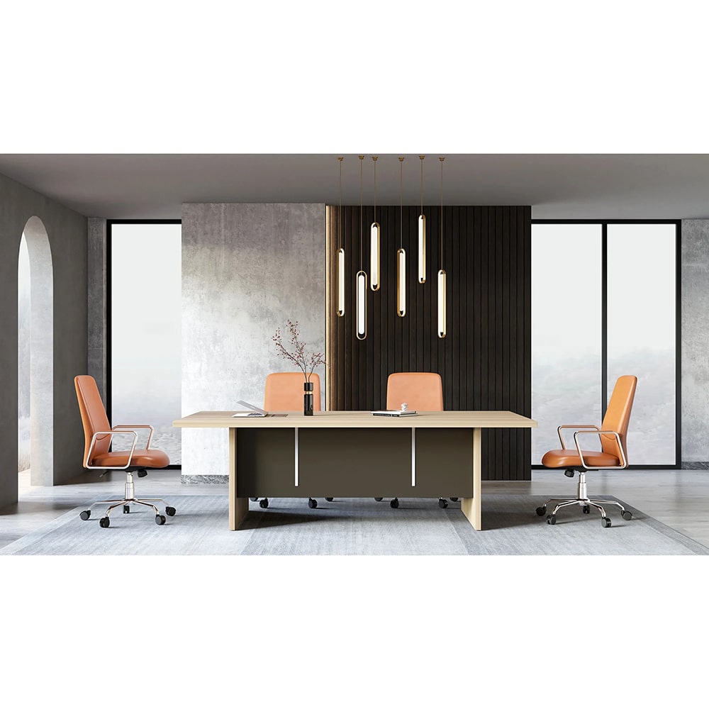 Заседателна маса RFG Milano 240/120/75h светъл дъб-сиво